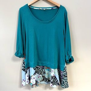 Anthropologie Little Yellow Button Skirted Bottom Tunic Women’s Size XL